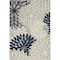 Homeroots 5 x 8 ft. Ivory & Navy Indoor & Outdoor Area Rug 384833 - alternate 1